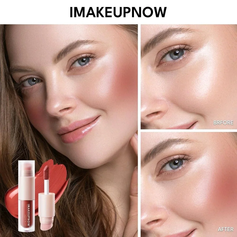 Liquid Blush‎ Stick for Cheeks Natural High Pigment With Build in Brush#L003